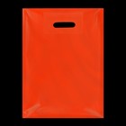 Пакет полиэтиленовый с вырубной усиленной ручкой, Кислотно - оранжевый 30 х 40 см, 50 мкм - фото 301058132