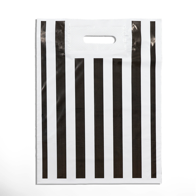 Пакет полиэтиленовый с вырубной усиленной ручкой, ЧБ 30×40 см, 50 мкм