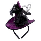 Карнавальный ободок "Ведьма", цвет фиолетовый - фото 320747368