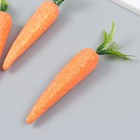 Декор пасхальный "Морковки с золотыми блёстками" набор 3 шт 12 см 3х3х19 см - Фото 2