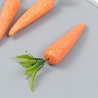Декор пасхальный "Морковки с золотыми блёстками" набор 3 шт 12 см 3х3х19 см - Фото 3