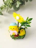 Фигурка пасхальная «Цыпа и цыпленок на лужайке с одуванчиком», 4.5×6×10.5 см - фото 65405607