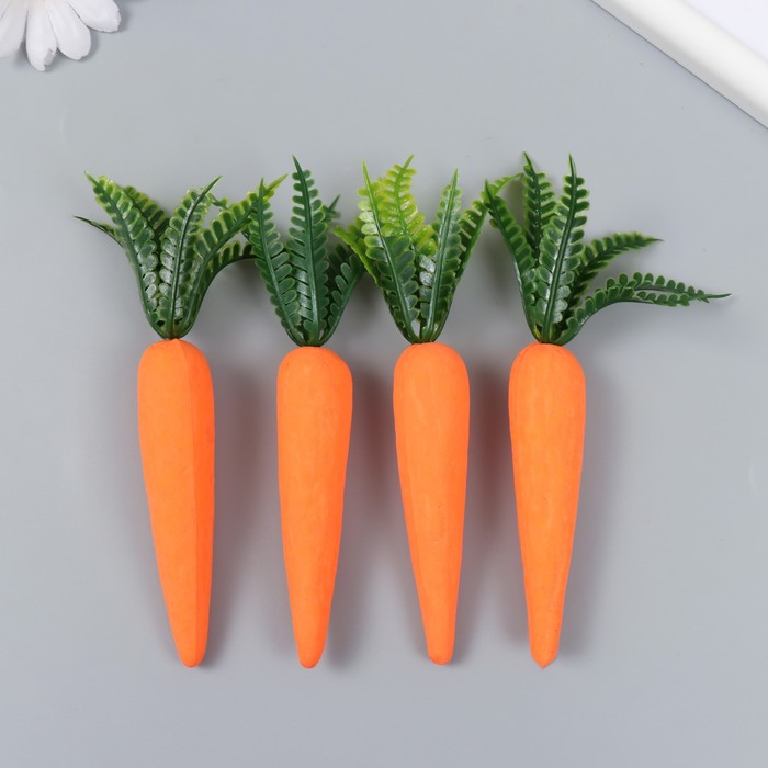 Декор пасхальный "Морковки" набор 4 шт 12 см 2х2х13,5 см - Фото 1