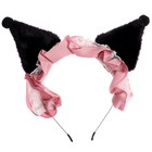 Карнавальный ободок «Ушки» с розовой повязкой - фото 320747450