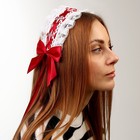 Карнавальная повязка «Лолита», цвет красный с белой тесьмой - Фото 2