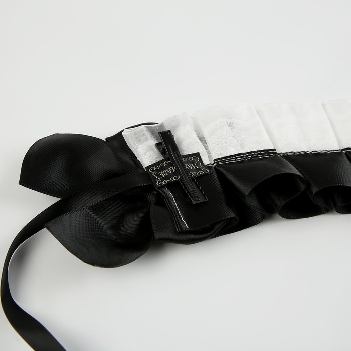 Карнавальная повязка «Лолита», цвет чёрный с белым кружевом - фото 1906499446