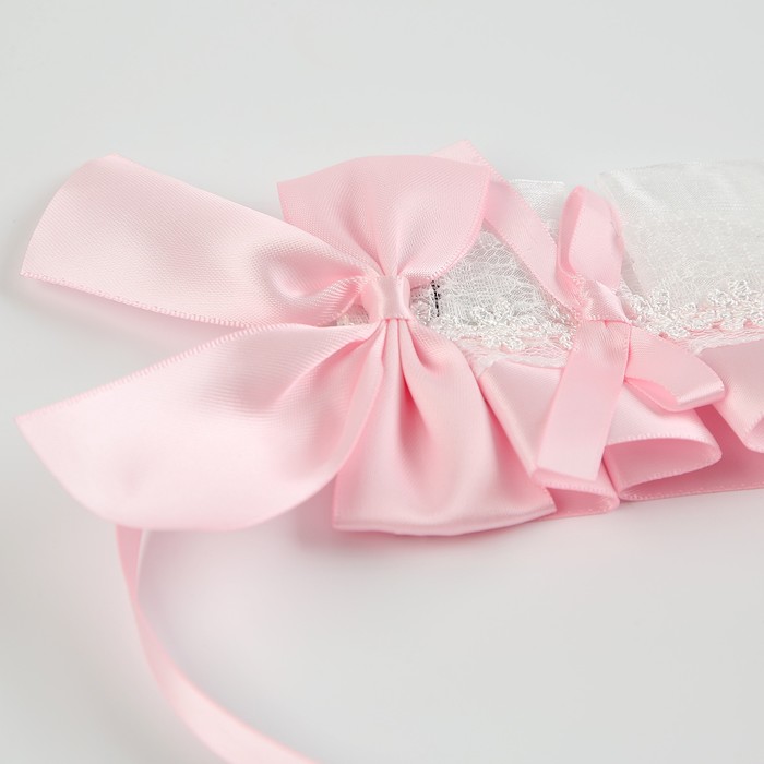 Карнавальная повязка «Лолита», цвет розовый с белым кружевом - фото 1906499456