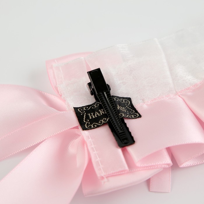Карнавальная повязка «Лолита», цвет розовый с белым кружевом - фото 1906499458