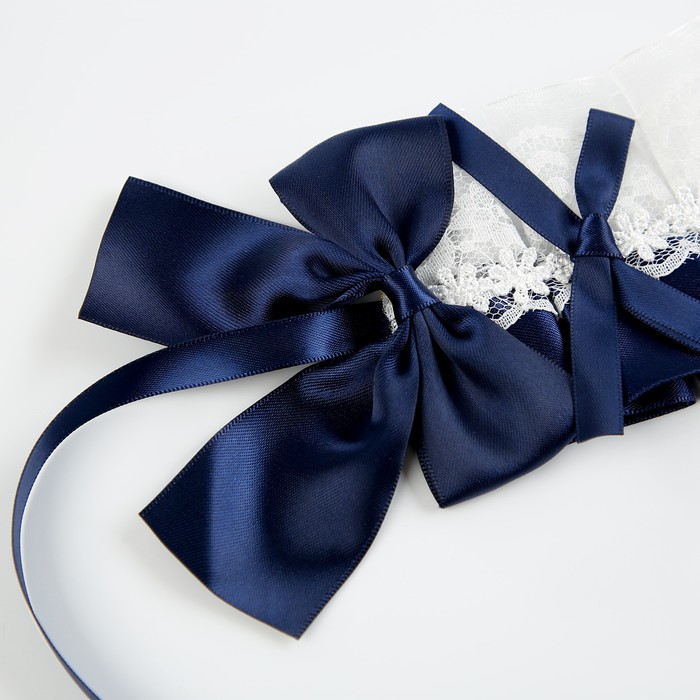 Карнавальная повязка «Лолита», цвет синий с белым кружевом - фото 1906499468