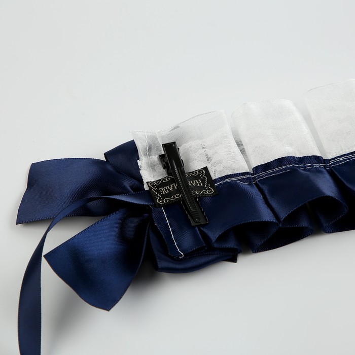 Карнавальная повязка «Лолита», цвет синий с белым кружевом - фото 1906499470