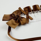 Карнавальная повязка «Лолита», цвет коричневый с белым кружевом - Фото 4