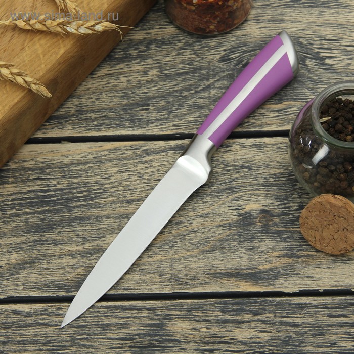 Нож кухонный Доляна «Горец», лезвие 12,5 см, цельнометаллический - Фото 1