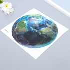 Наклейка пластик интерьерная фосфорная "Планета Земля" 20х20,5 см - фото 7904306