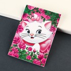 Блокнот А7, на скрепке, 16 листов, в клетку, Коты аристократы - Фото 3