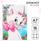 Блокнот А7, на скрепке, 16 листов, в клетку, Коты аристократы - Фото 1