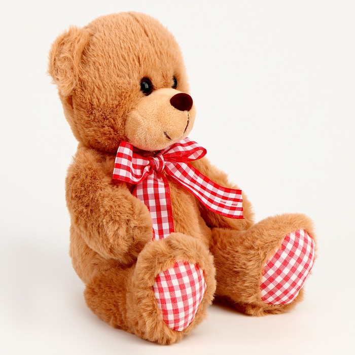 Мягкая игрушка "Медведь с бантиком", 20 см, цвет МИКС - фото 1926921845