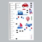Наклейка пластик интерьерная цветная ростомер "Ехать, плыть, лететь" 60x90 см - Фото 2