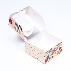 Коробка под бенто - торт с окном «С днём рождения», 14×14×8 см - Фото 4