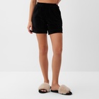 Шорты женские KAFTAN «Бархат», размер 50, чёрные - фото 26383336