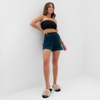 Шорты женские KAFTAN «Бархат» размер 40, зеленый - фото 24590219