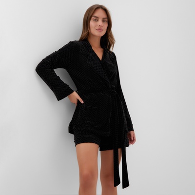 Жакет женский KAFTAN «Бархат», размер 42, чёрный