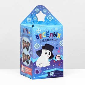 Коробка новогодняя подарочная складная «Умка», для сладких подакров, 11?11?17.2 см (комплект 5 шт)