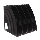 Лоток для бумаг вертикальный Calligrata «Премиум», 70 мм, черный (комплект 2 шт) - фото 23319611