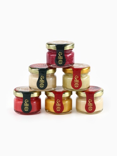 Подарочный набор новогодний «С новым годом!»: чай чёрный, крем-мёд (6 шт.x30 г)