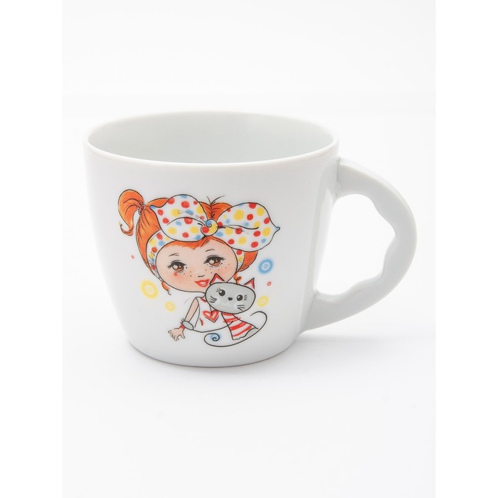 Чашка Cmielow Rococo «Девочка с котиком», 180 мл - Фото 1
