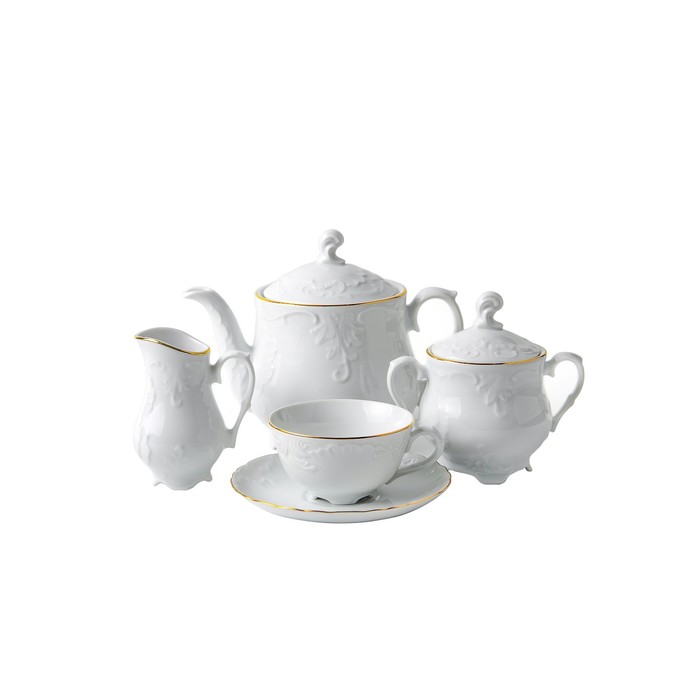Чайный сервиз Cmielow Rococo «Золотая отводка», 15 предметов - Фото 1