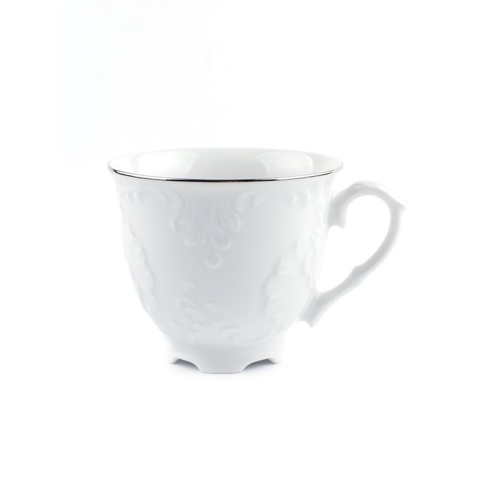 Чашка кофейная Cmielow Rococo «Отводка платина», 170 мл - Фото 1