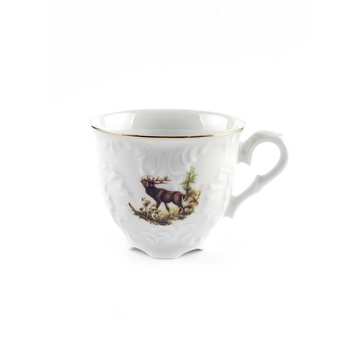 Чашка кофейная Cmielow Rococo «Охота, отводка золото», 170 мл - Фото 1