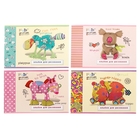 Альбом для рисования А4, 40 листов на клею Fabric Animals. Hippo, обложка картон 225 г/м2, блок офсет 100 г/м6, МИКС - Фото 1