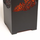 Садово-парковая урна "Жар-птица" 44 л, 30 х 30 х 70 см, корпус 2 мм, бак 0,5 мм - фото 23319921