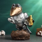 Копилка "Ворона с сыром" бронза-серебро, 31см - фото 8048946