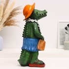 Копилка "Крокодилица в шляпе" 37х16х17см - Фото 4