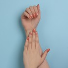 Накладные ногти «Flower», 12 шт, с клеевыми пластинами, форма мягкий квадрат, цвет персиковый/молочный - фото 8048984