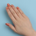 Накладные ногти «Flower», 12 шт, с клеевыми пластинами, форма мягкий квадрат, цвет персиковый/молочный - фото 8048986