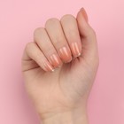 Накладные ногти «Nude», 12 шт, с клеевыми пластинами, c блёстками, форма мягкий квадрат, цвет светло - бежевый - фото 24728147