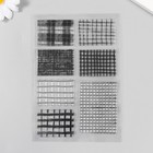 Штамп для творчества силикон "Клетка. Ассорти" 11х16см - фото 24693517