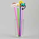 Трубочки для коктейля «Лето», набор 4 шт, цвет МИКС - Фото 4