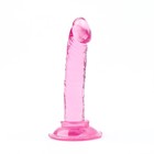 Фаллоимитатор реалистик Оки- чпоки, на присоске, анальный, гелевый, 12 х 2,5 см, розовый - фото 11628162