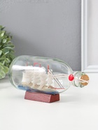 Корабль в бутылке «Роза ветров», фигурка, 18×10×8 см, белый - Фото 6