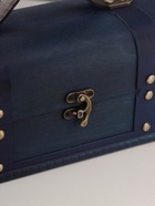 Шкатулка подарочная под бутылку «С заклёпками», дерево, ярко-синяя, 11×34×12.8 см - Фото 5