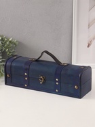 Шкатулка подарочная под бутылку «С заклёпками», дерево, ярко-синяя, 11×34×12.8 см - Фото 3