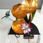 Фонтан настольный от сети "Стрекоза в цветах" 21х21х34 см - фото 809524009