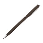 Ручка шариковая поворотная, 0.7 мм, BrunoVisconti PALERMO, стержень синий, металлический корпус Soft Touch коричневый, в футляре - Фото 2