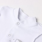 Кофточка с закрытыми ручками, цвет белый/мишки, рост 56 см - фото 23361748