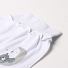 Ползунки детские, цвет белый/мишка, рост 56 см - фото 23387919