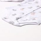 Боди с закрытыми ручками, цвет белый, рост 56 см - фото 23361778